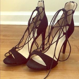 Black, strappy, Wild Diva high heels